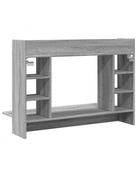 Scrivania a Parete Grigio Sonoma 105x48x75cm Legno Multistrato