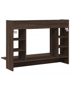 Scrivania a Parete Rovere Marrone 105x48x75cm Legno Multistrato