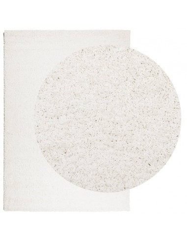 Tappeto Shaggy PAMPLONA a Pelo Lungo Moderno Crema 160x230 cm