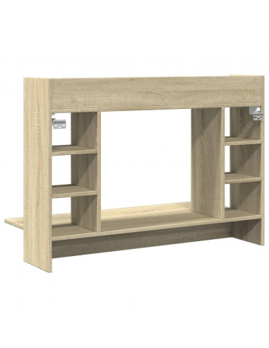 Scrivania a Parete Rovere Sonoma 105x48x75 cm Legno Multistrato