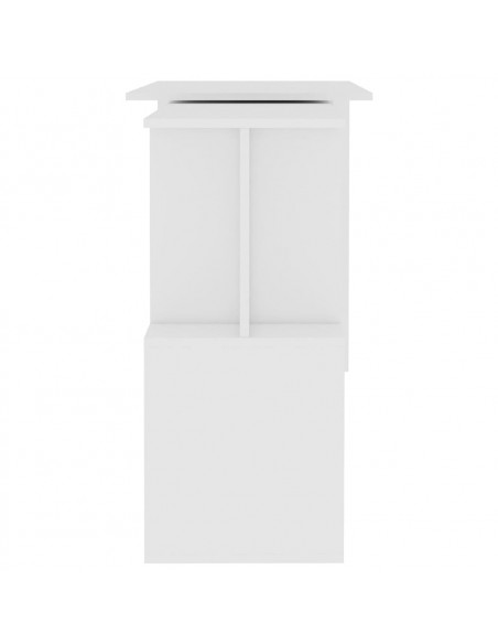 Scrivania ad Angolo Bianca 200x50x76 cm in Legno Multistrato