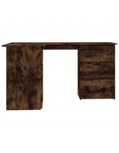 Scrivania ad Angolo Rovere Fumo 145x100x76 cm Legno Multistrato 2