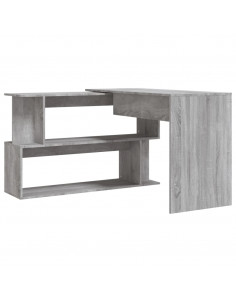 Scrivania Angolare Grigio Sonoma 200x50x76 cm Legno Multistrato