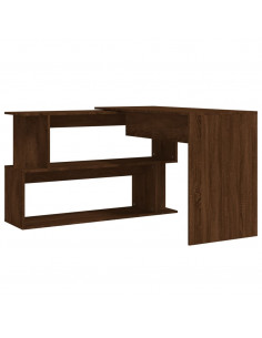 Scrivania Angolare Rovere Marrone 200x50x76cm Legno Multistrato
