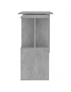 Scrivania Angolo Grigio Cemento 200x50x76 cm Legno Multistrato