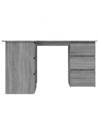 Scrivania Angolo Grigio Sonoma 145x100x76 cm Legno Multistrato