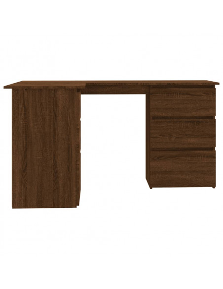 Scrivania Angolo Rovere Marrone 145x100x76 cm Legno Multistrato