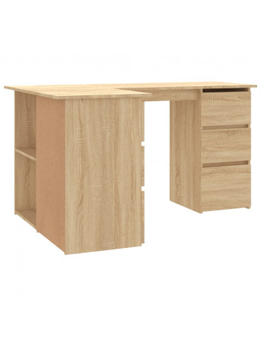 Scrivania Angolo Rovere Sonoma 145x100x76 cm Legno Multistrato