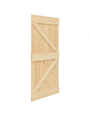 Porta 80x210 cm in Legno Massello di Pino