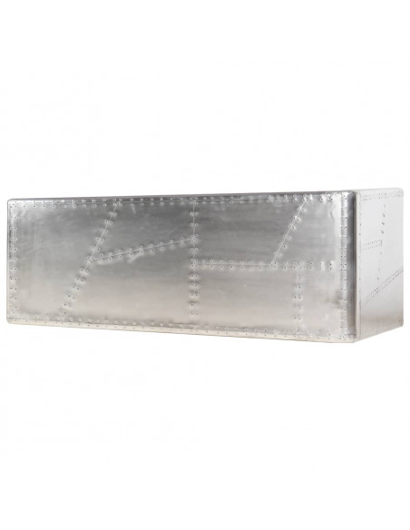 Scrivania Aviator Argento 112x50x76 cm Metallo