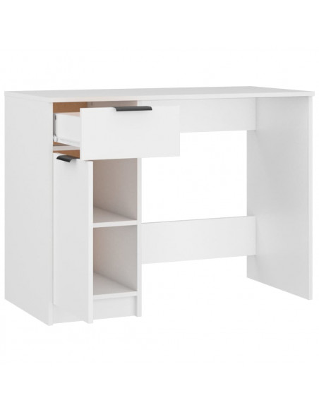 Scrivania Bianca 100x50x75 cm in Legno Multistrato