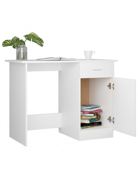 Scrivania Bianca 100x50x76 cm in Legno Multistrato