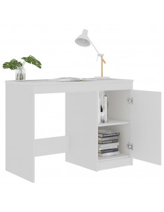 Scrivania Bianca 100x50x76 cm in Legno Multistrato