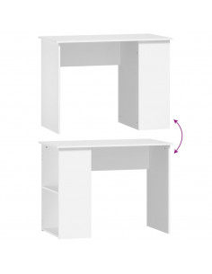 Scrivania Bianca 100x55x75 cm in Legno Multistrato 2