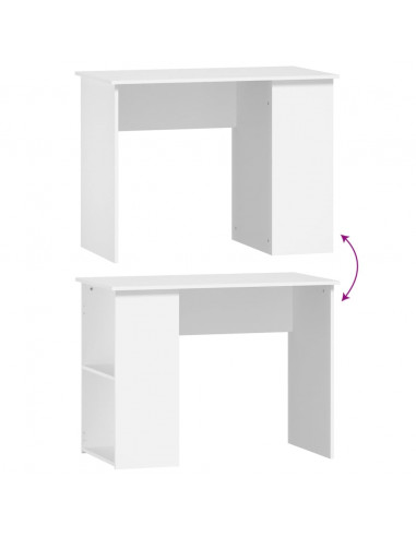 Scrivania Bianca 100x55x75 cm in Legno Multistrato