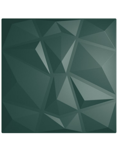 Pannelli Murali 48 pz Verdi 50x50 cm XPS 12 m² Diamante