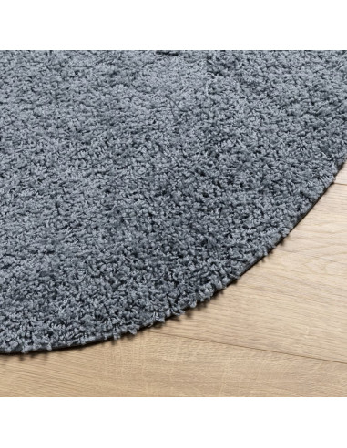 Tappeto Shaggy a Pelo Lungo Moderno Blu Ø 100 cm