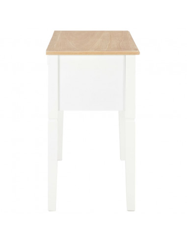 Scrivania Bianca 109,5x45x77,5 cm in Legno