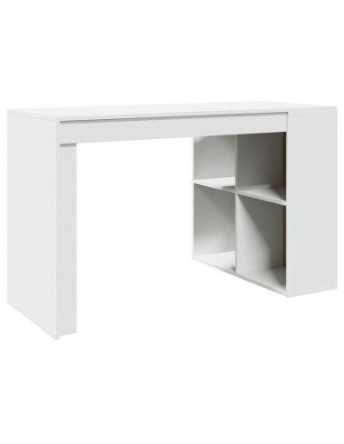 Scrivania Bianca 123,5x73,5x75 cm in Legno Multistrato