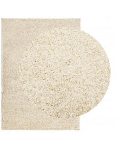 Tappeto Shaggy a Pelo Lungo Moderno Oro 160x230 cm 2