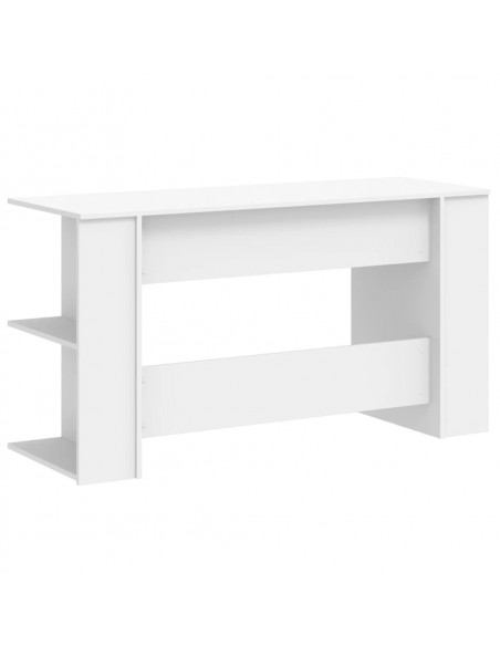 Scrivania Bianca 140x50x75 cm in Legno Multistrato