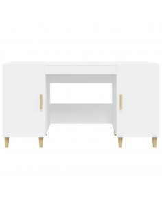 Scrivania Bianca 140x50x75 cm in Legno Multistrato