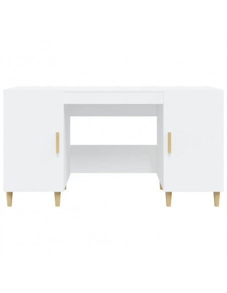 Scrivania Bianca 140x50x75 cm in Legno Multistrato