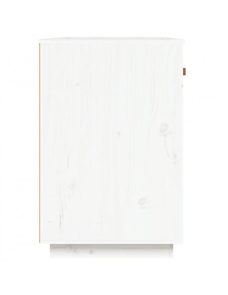 Scrivania Bianca 95x50x75 cm in Legno Massello di Pino