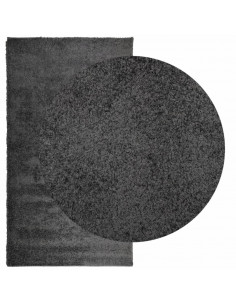 Tappeto Shaggy a Pelo Lungo Moderno Antracite 60x110 cm 2