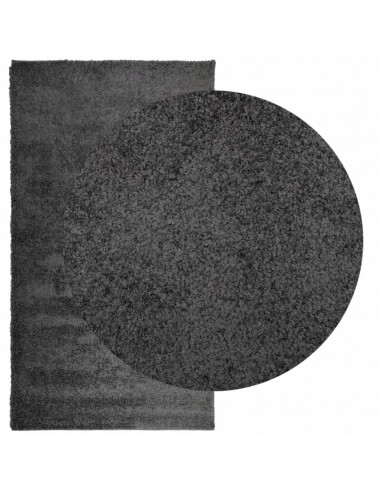 Tappeto Shaggy a Pelo Lungo Moderno Antracite 60x110 cm