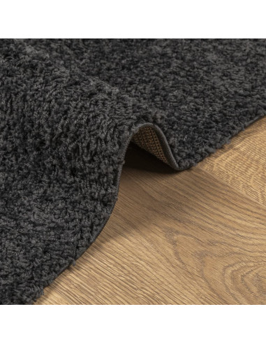 Tappeto Shaggy a Pelo Lungo Moderno Antracite 60x110 cm