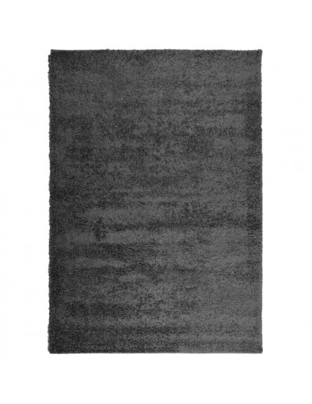 Tappeto Shaggy a Pelo Lungo Moderno Antracite 120x170 cm