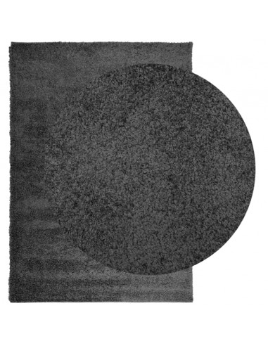 Tappeto Shaggy a Pelo Lungo Moderno Antracite 120x170 cm