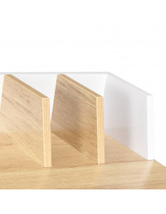 Scrivania Bianca e Naturale 80x50x84 cm