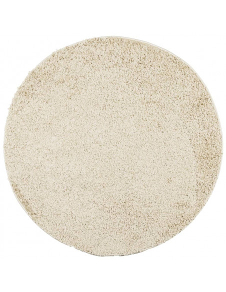 Tappeto Shaggy a Pelo Lungo Moderno Oro Ø 80 cm