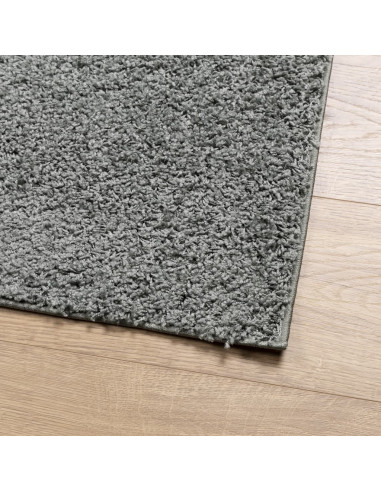 Tappeto Shaggy a Pelo Lungo Moderno Verde 80x200 cm