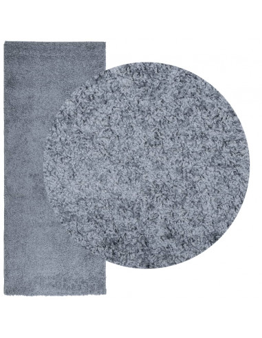 Tappeto Shaggy a Pelo Lungo Moderno Blu 80x200 cm