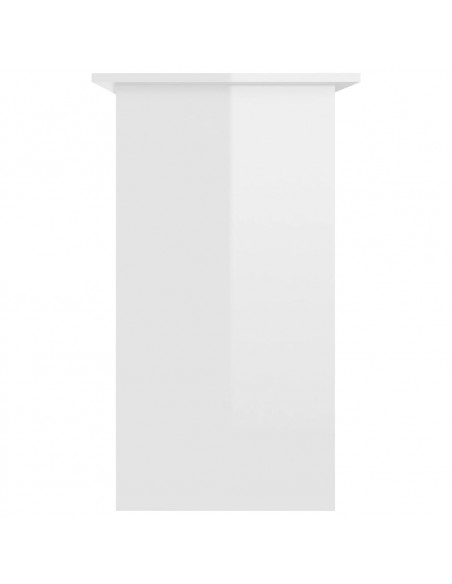 Scrivania Bianco Lucido 80x45x74 cm in Legno Multistrato