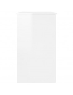 Scrivania Bianco Lucido 90x45x76 cm in Legno Multistrato