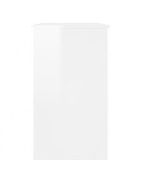 Scrivania Bianco Lucido 90x45x76 cm in Legno Multistrato