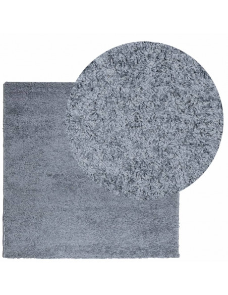 Tappeto Shaggy a Pelo Lungo Moderno Blu 160x160 cm