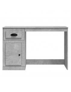 Scrivania Cassetto Grigio Cemento 115x50x75cm Legno Multistrato