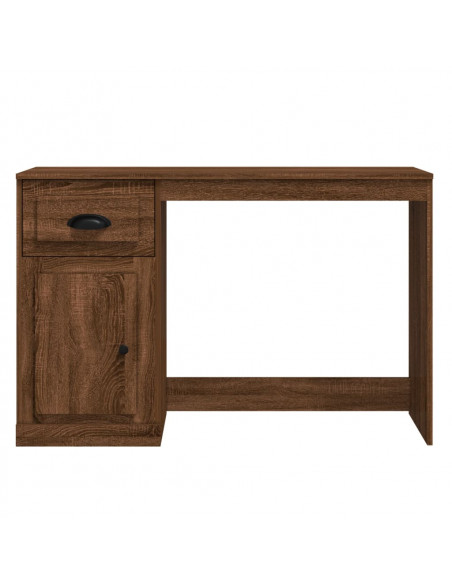 Scrivania Cassetto Rovere Marrone 115x50x75cm Legno Multistrato