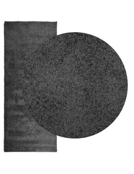 Tappeto Shaggy a Pelo Lungo Moderno Antracite 80x200 cm