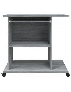 Scrivania Computer Grigio Sonoma 80x50x75 cm Legno Multistrato 2