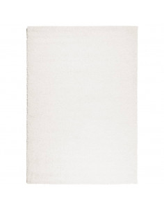 Tappeto Shaggy a Pelo Lungo Moderno Crema 140x200 cm