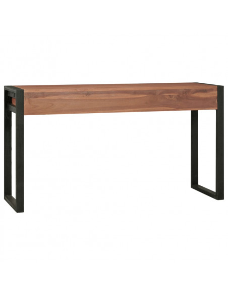 Scrivania con 2 Cassetti 140x40x75 cm in Legno di Teak