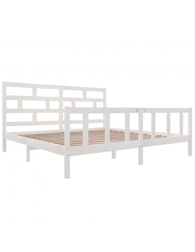 Giroletto Bianco in Legno Massello di Pino 200x200 cm