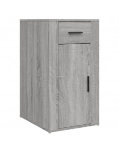 Scrivania con Armadietto Grigio Sonoma in Legno Multistrato 2