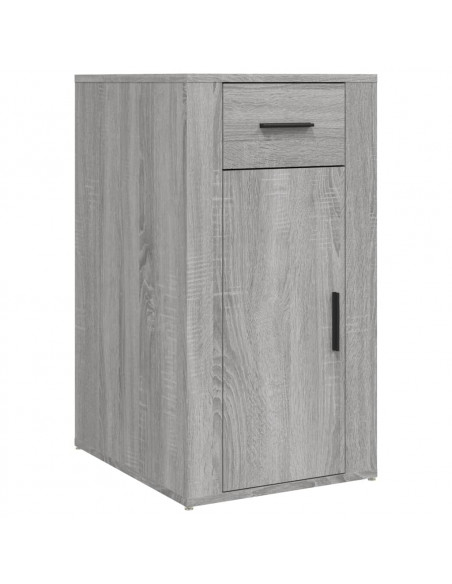 Scrivania con Armadietto Grigio Sonoma in Legno Multistrato
